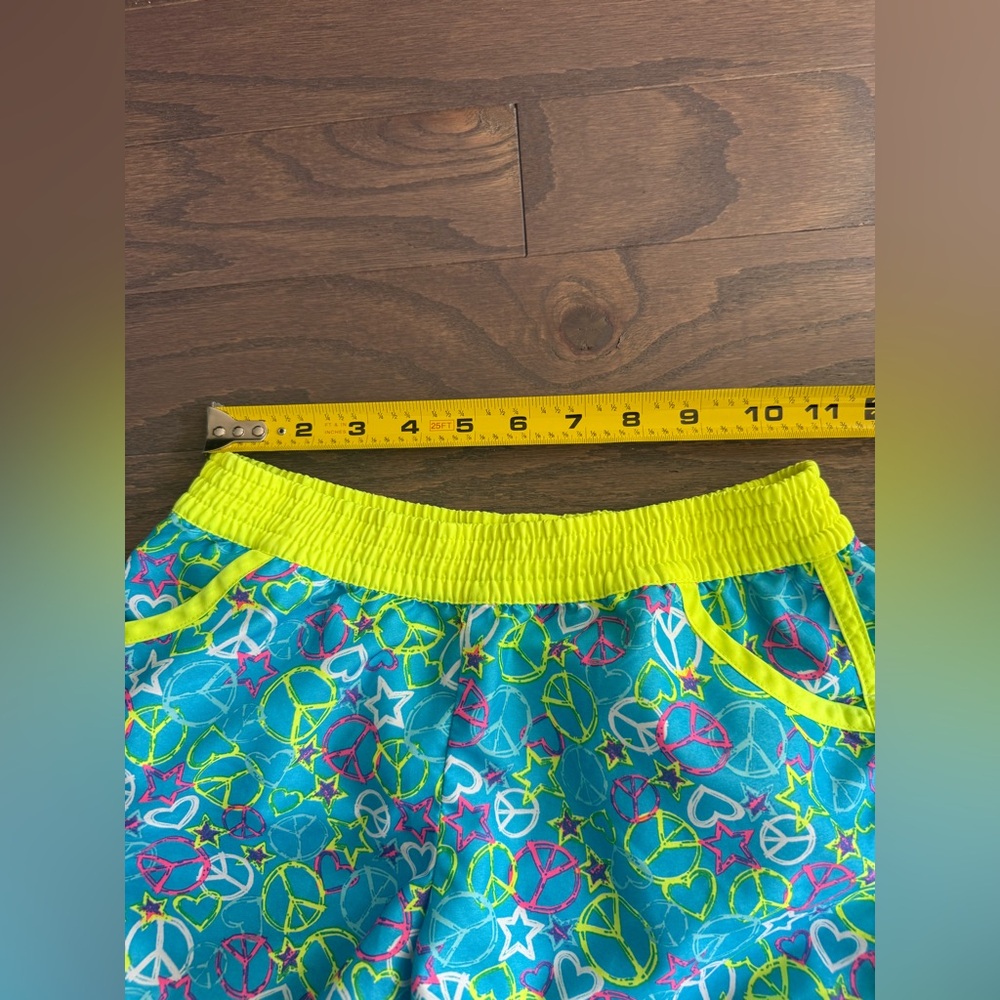 Girls athletic lot Sz Large 10/12 tank top w/bra shorts colorful summer sports - Picture 5 of 16